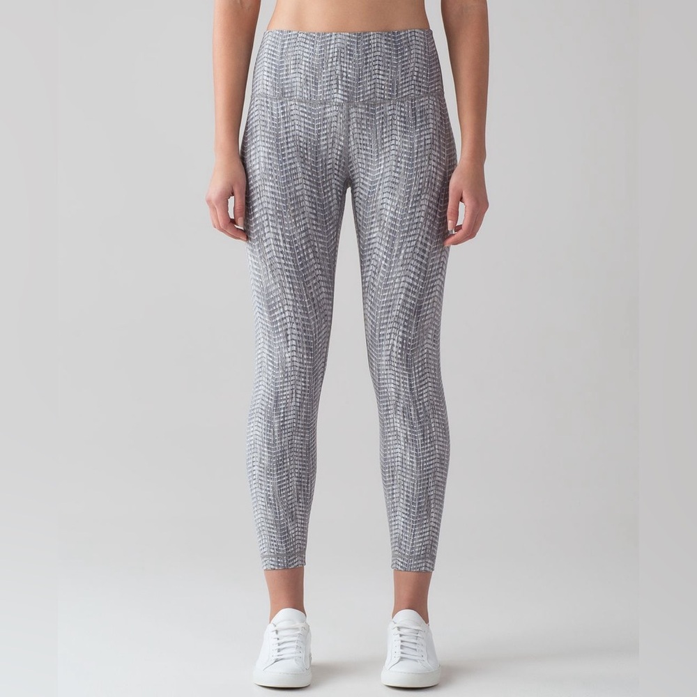 Lululemon Wunder Under Hi-Rise 7/8 Tight (25) (Grey Print)